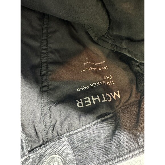 READ- MOTHER The Shaker Prep Fray Cropped Womens Jeans‎ Dear Mr Black Racer 23 - Picture 4 of 6